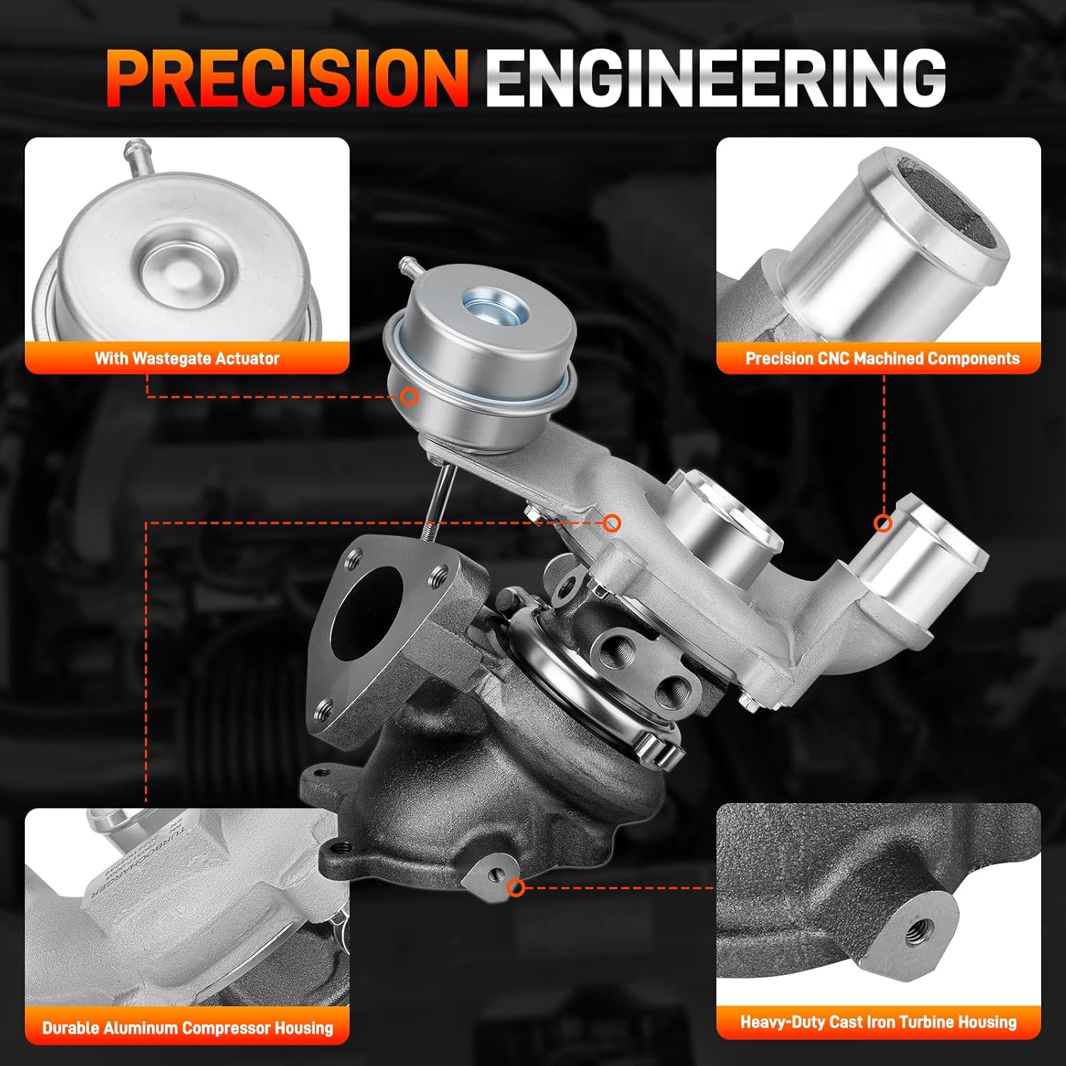 AA5Z6K682CA Left & Right Turbocharger Assembly with Gaskets Compatible with Ford Explorer Flex Taurus 2009-2015, Lincoln MKS MKT 2010-2019, 3.5L Ecoboost V6, Replace # AA5Z6K682D, AA5Z6K682A