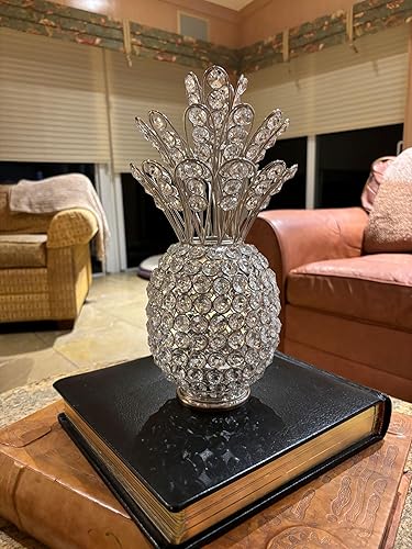 Miniatura 4 de Modern Day Accents 5706 Piña Cristal Piña Plateada, decoración del hogar, decoración de cocina, decoración de entrada, decoración de piña, regalos