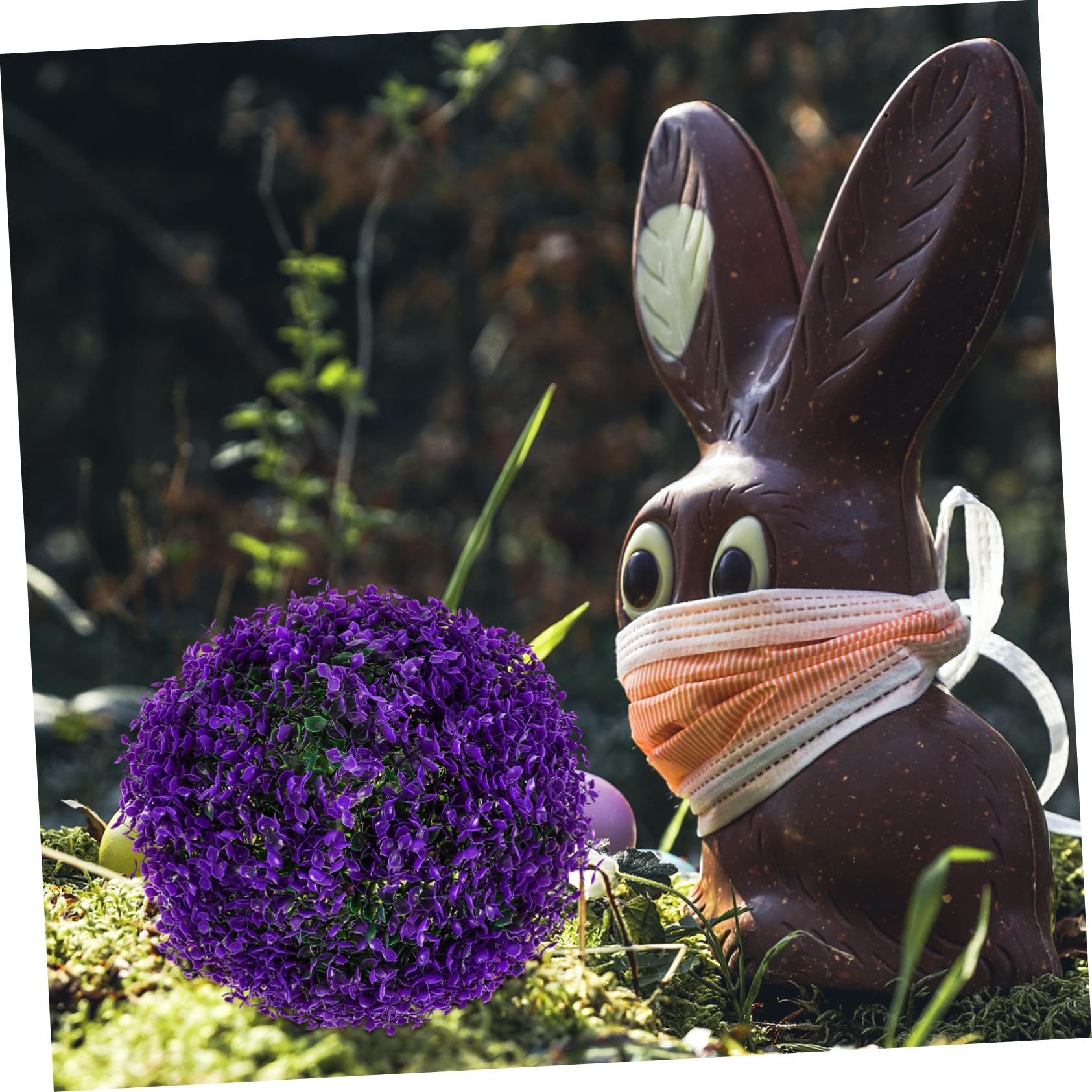 Boule Décorative Artificielle Pourpre en Plastique Légère sans Entretien, Forme Boule pour Décoration Intérieure et Banquet