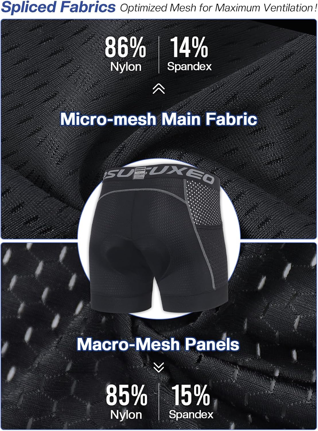 ARSUXEO Cycling Underwear Men With Pockets 4D Padded Bike Shorts Bicycle Biking Cycling Shorts - Image 5