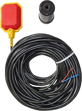 Float Switch for Sump Pump -100-Foot Water Level Sensor with Honeywell Microswitch and Adjustable Tether Length for Ground Water Bilge Pump and Water Tank Non-Corrosive PP Casing, Rated to 13 Amps