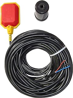 Float Switch for Sump Pump -100-Foot Water Level Sensor with Honeywell Microswitch and Adjustable Tether Length for Ground Water Bilge Pump and Water Tank – Non-Corrosive PP Casing, Rated to 13 Amps