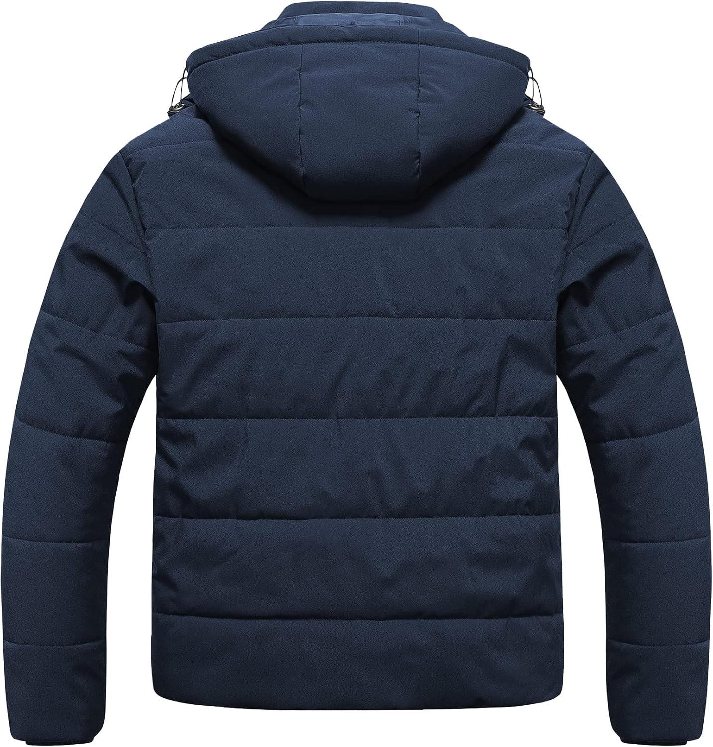 CREATMO US Men's Big and Tall Winter Puffer Jacket Waterproof Bubble Coat Puffy Ski Parka With Hood - Image 2