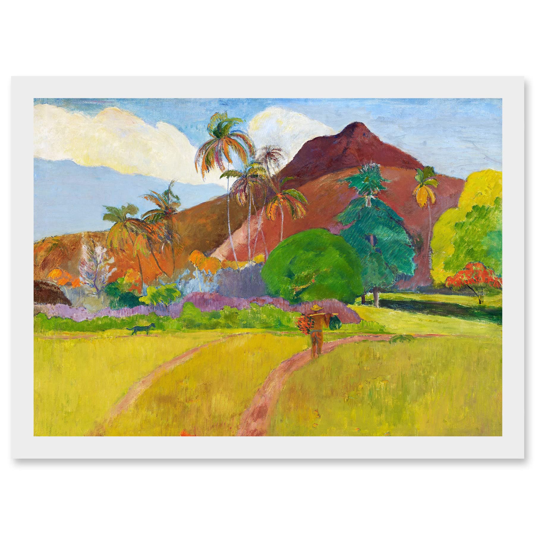 Artery8 Paul Gauguin Tahitian Landscape Painting Artwork Framed Wall Art Print A4
