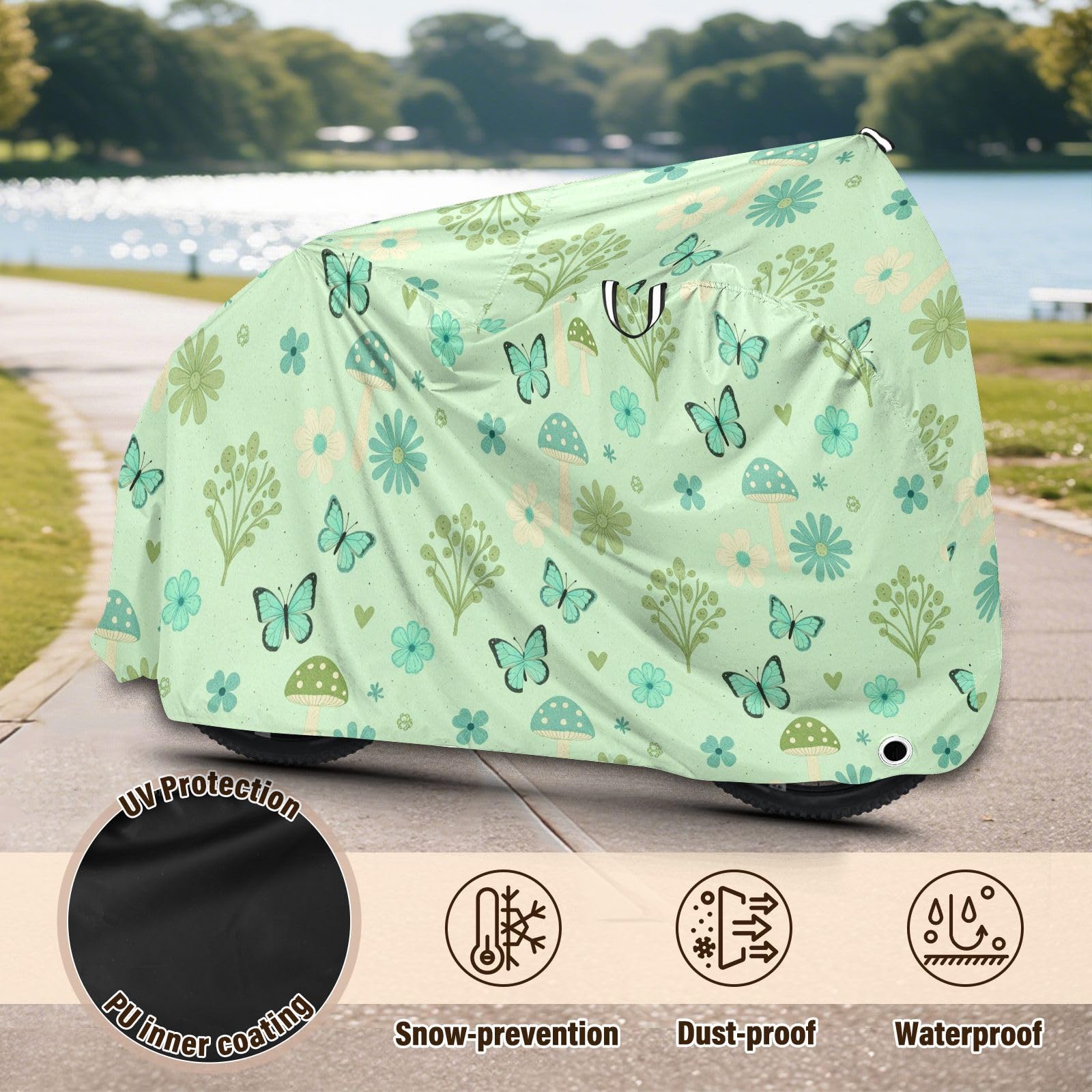 Housse de vélo en polyester imperméable, isolation thermique
