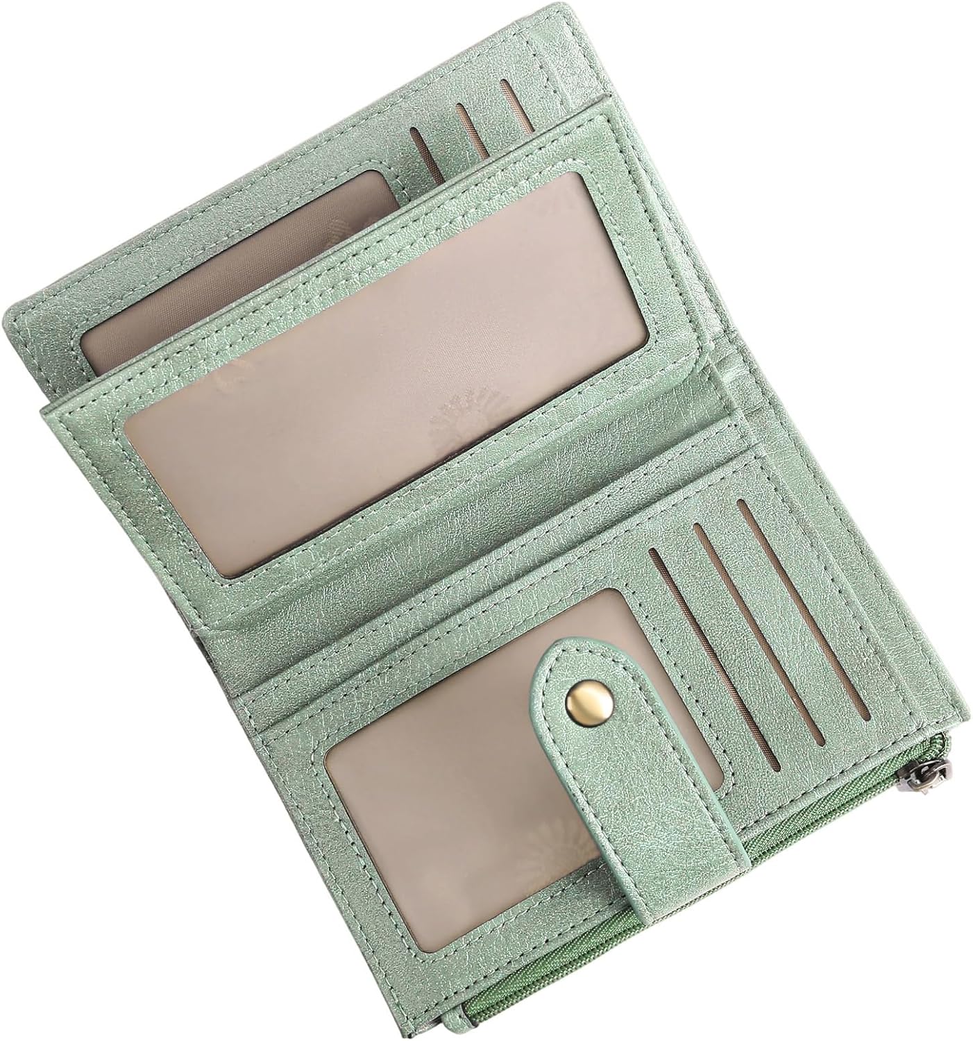 FALAN MULE Small Wallet for Women RIFD Leather Bifold Credit Card Holder with 3 ID Window