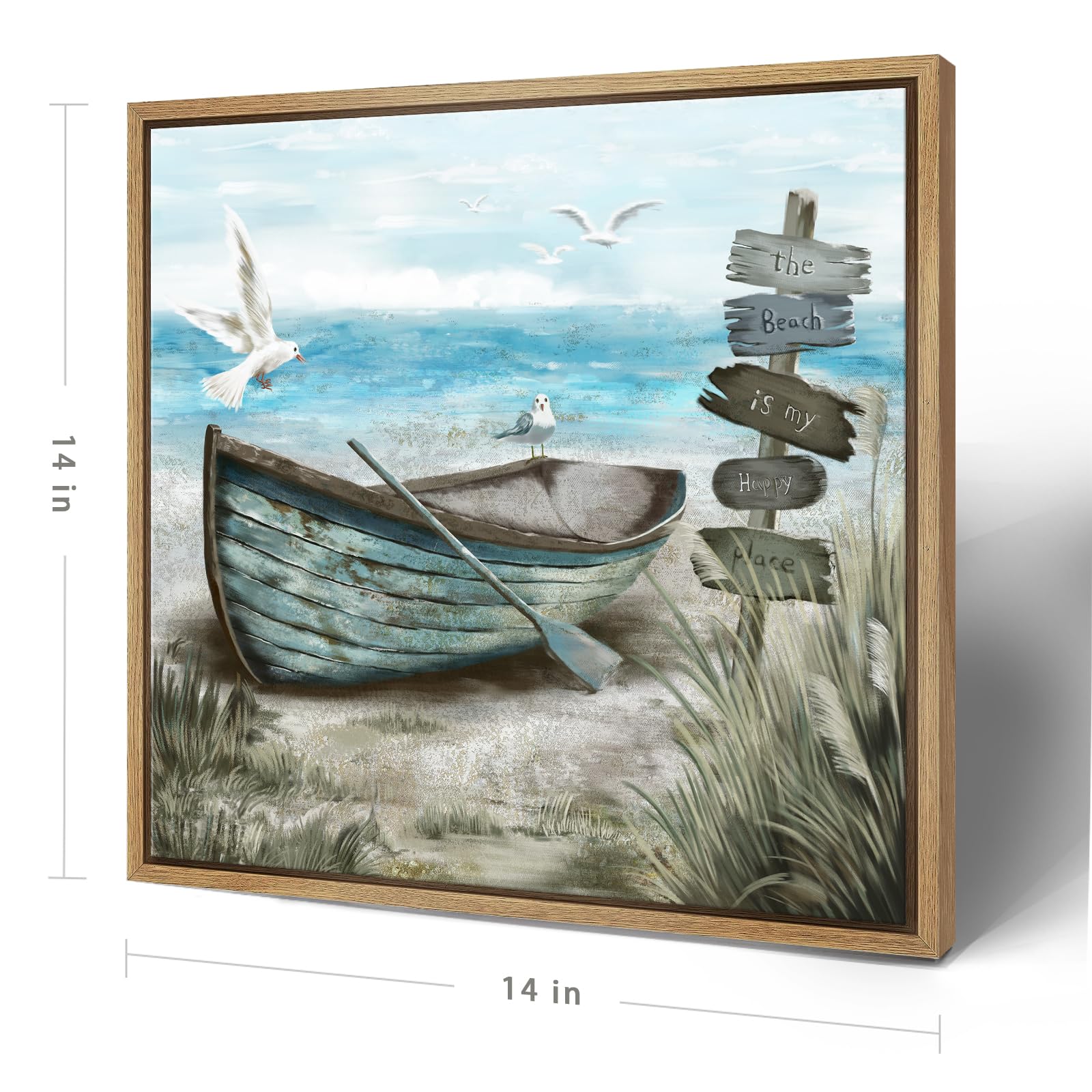 海の風景 キャンバス Amazon.com: Framed Wall Art Beach Décor Ocean Canvas Picture