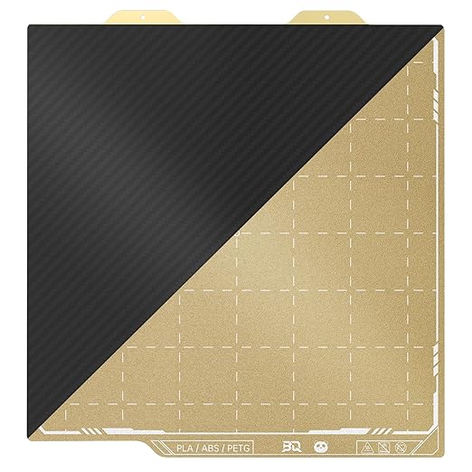 PET PEI Panda Build Plate for Bambu-lab A1 Mini 3D Printer, BIQU Smooth Carbon Fiber PET+Textured PEI Spring Steel Sheet, Double-Sided Flexible Print Bed,184x184mm, 1 Piece