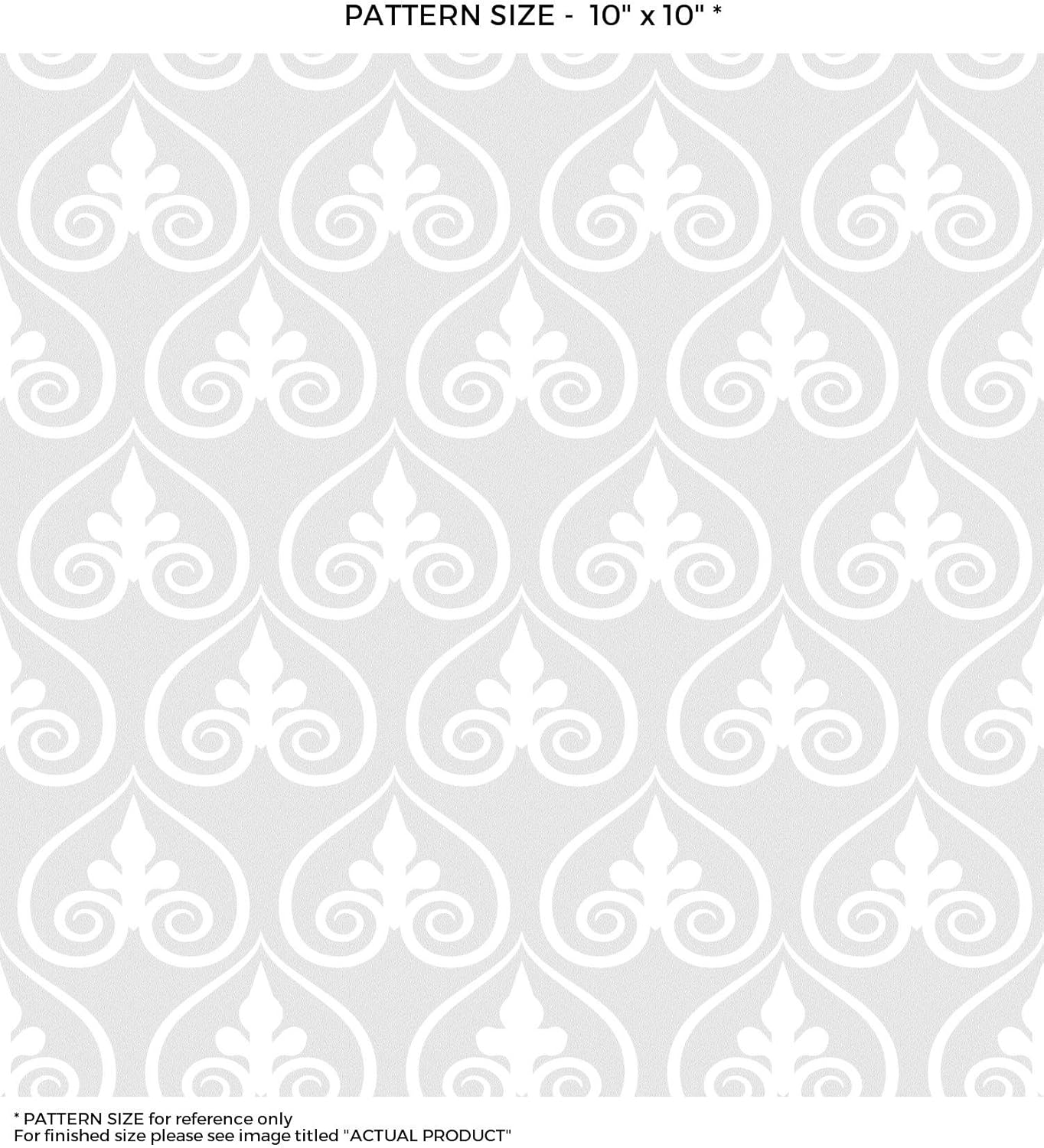 Windowpix 12 x 24 White Crested Heart Motif Frosted Window Film Privacy Static Cling Film UV Filtering Energy Saving
