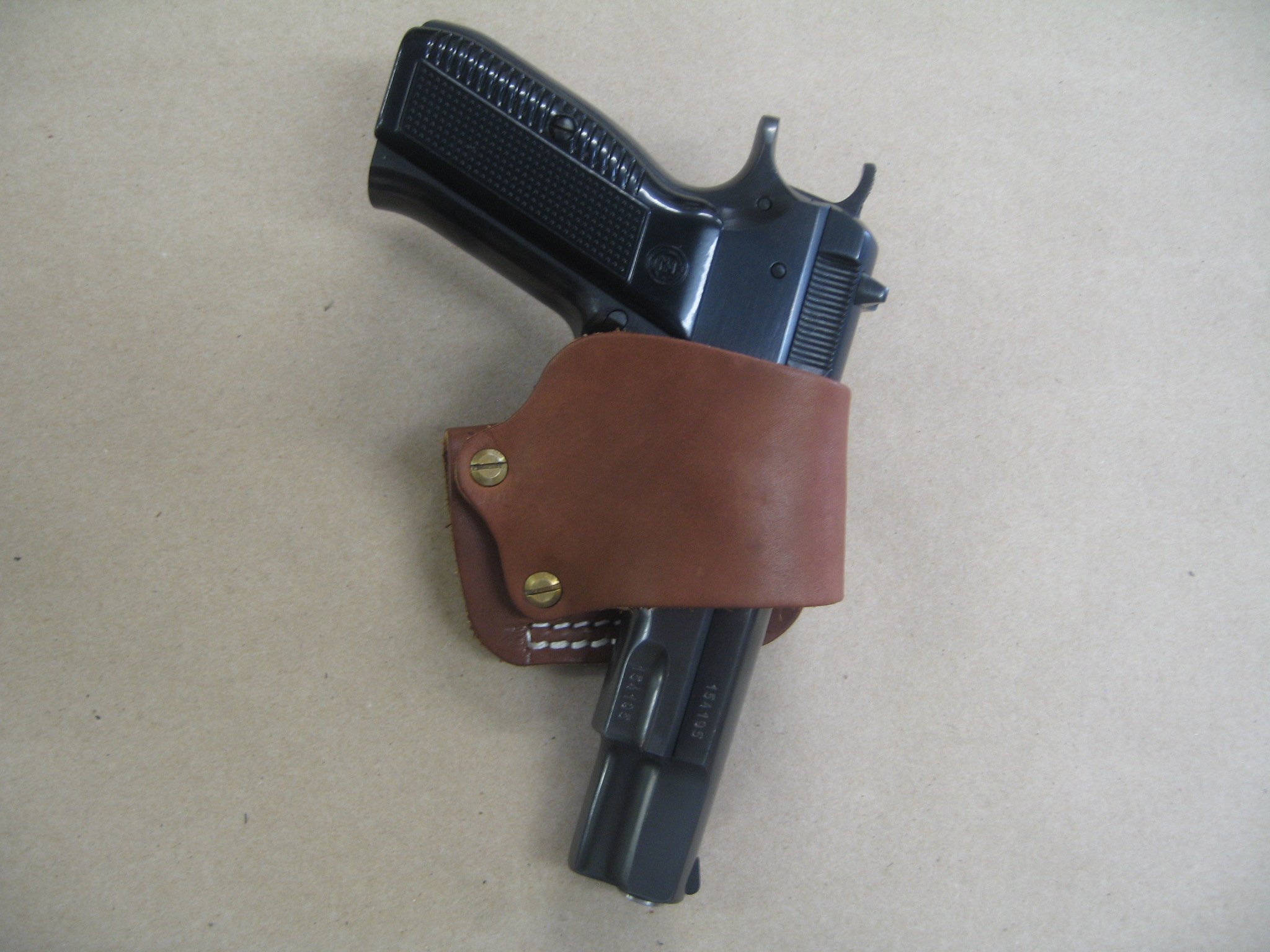 Baby Desert Eagle, Cz P01, Excam Ta90 Leather Belt Slide Holster Tan USA