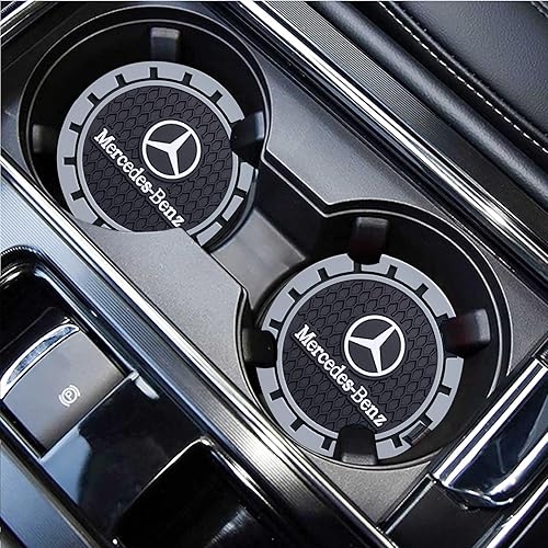 Miniatura 2 de Portavasos de automóvil para Mercedes Benz, portavasos de silicona empotrados, accesorios interiores, 2.75 pulgadas, paquete de 2