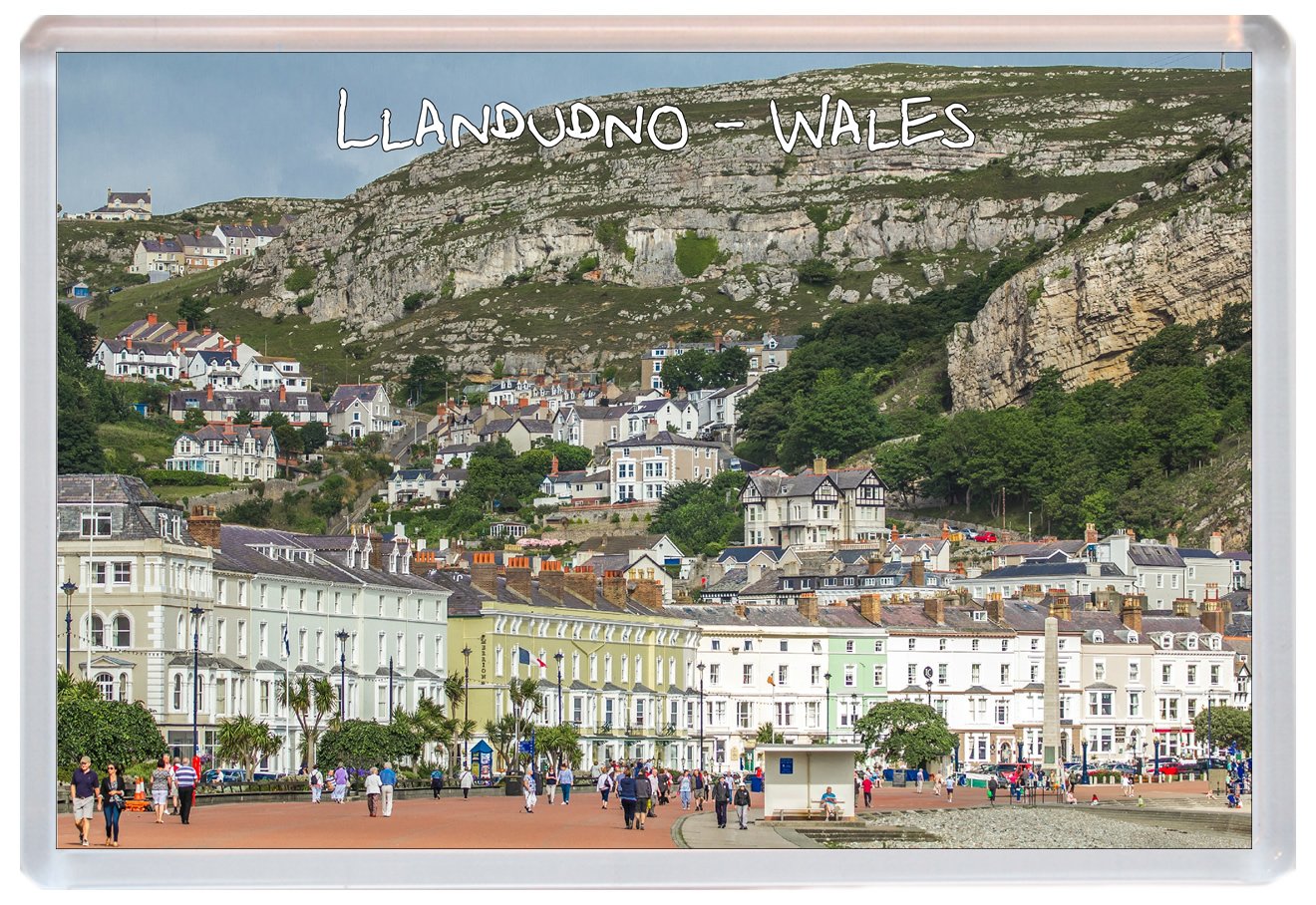 Baked Bean Store Black And White Llandudno - Wales - 96 X 67Mm Jumbo Fridge Magnet Id864