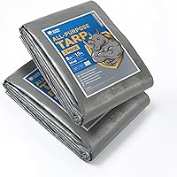 Vista 70 de GUARD SHIELD Lona beige resistente impermeable de 12 x 16 pies para exteriores, lona gruesa resistente a los rayos UV con ojales, 25/64 pulgadas