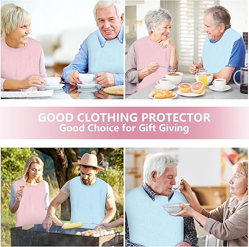 Miniatura 5 de 3 Pcs Adult Bibs for women, Waterproof Reusable Adult Bibs Adjustable Baberos para Adultos