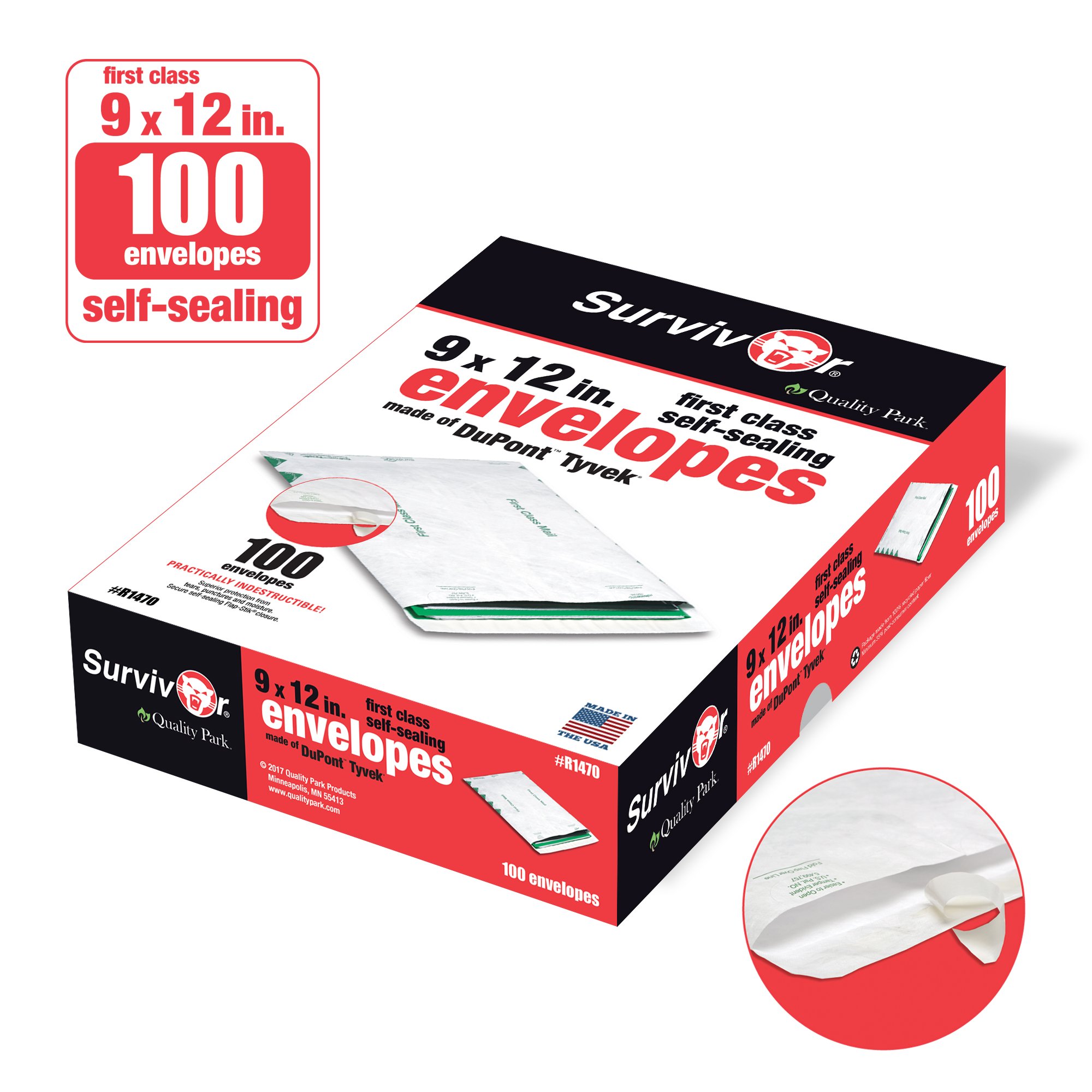 Amazon.com : Survivor R1470 Tyvek USPS First Class Mailer, 9 x 12