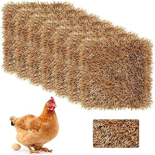 Lot de 8 tapis de nichoir pour poules 30,5 x 30,5 cm, lavables, tapis de nidification pour la pose d'œufs, boîtes de ponte pour volailles, accessoires de poulailler