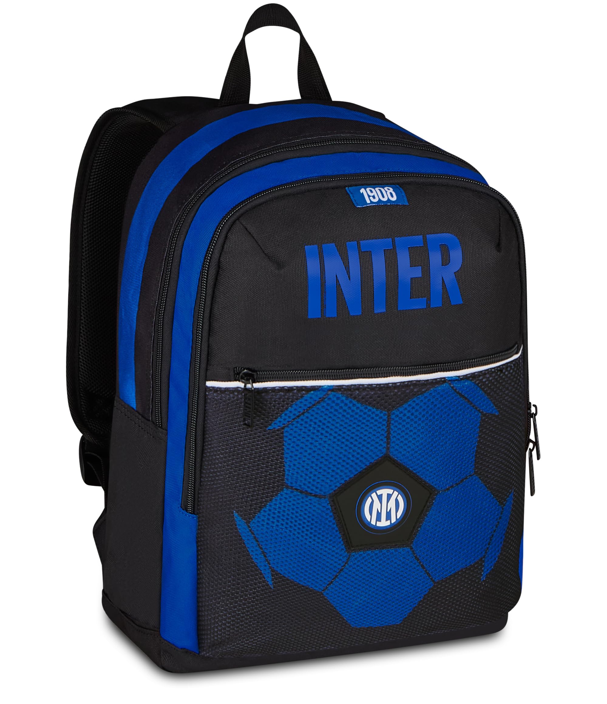 Seven Zaino Scuola Doppio Scomparto Inter, Blu, 26 L, Tasca frontale, Tasca laterale portaborraccia, Scuola elementare e media, Bambini e ragazzi, Calcio, Prodotto ufficiale