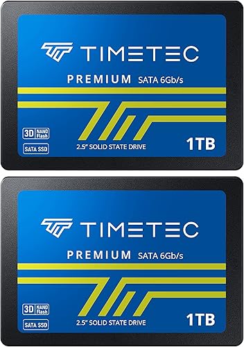 Miniatura 12 de Timetec 256 GBx2 (paquete de 2) SSD 3D NAND SATA III 6Gb/s 2.5 pulgadas 7mm (0.28") Velocidad de lectura de hasta 550 MB/s SLC Cache Boost Unidad