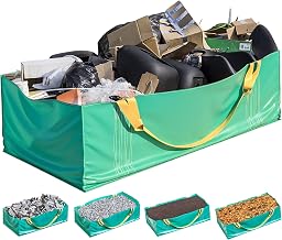 TidyFriend Dumpster Bag for Waste Management Hold up to 3,500 lbs, Heavy Duty, Reusable & Foldable Yard Waste Container for Home Renovation & Yard Cleanup, Debris, Landscaping, Roofing Shingles