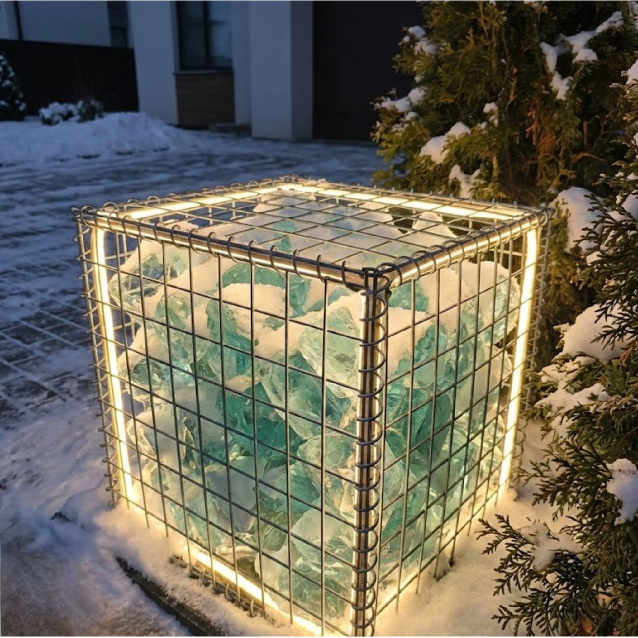 Glassteine Türkis für Garten & Aquarium 10 kg - Deko Glassteine für Gabionen, Vasen & Blumentöpfe 8-12 cm - Hochwertige Glasbrocken 100% Recycelt, UV-Beständig & Wetterfest