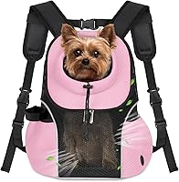 Vista 11 de WOYYHO Mochila Transportadora para Mascotas Perros, Mochila Frontal para Perros Pequeños, Mochila de Viaje para Perros de Malla Ventilada