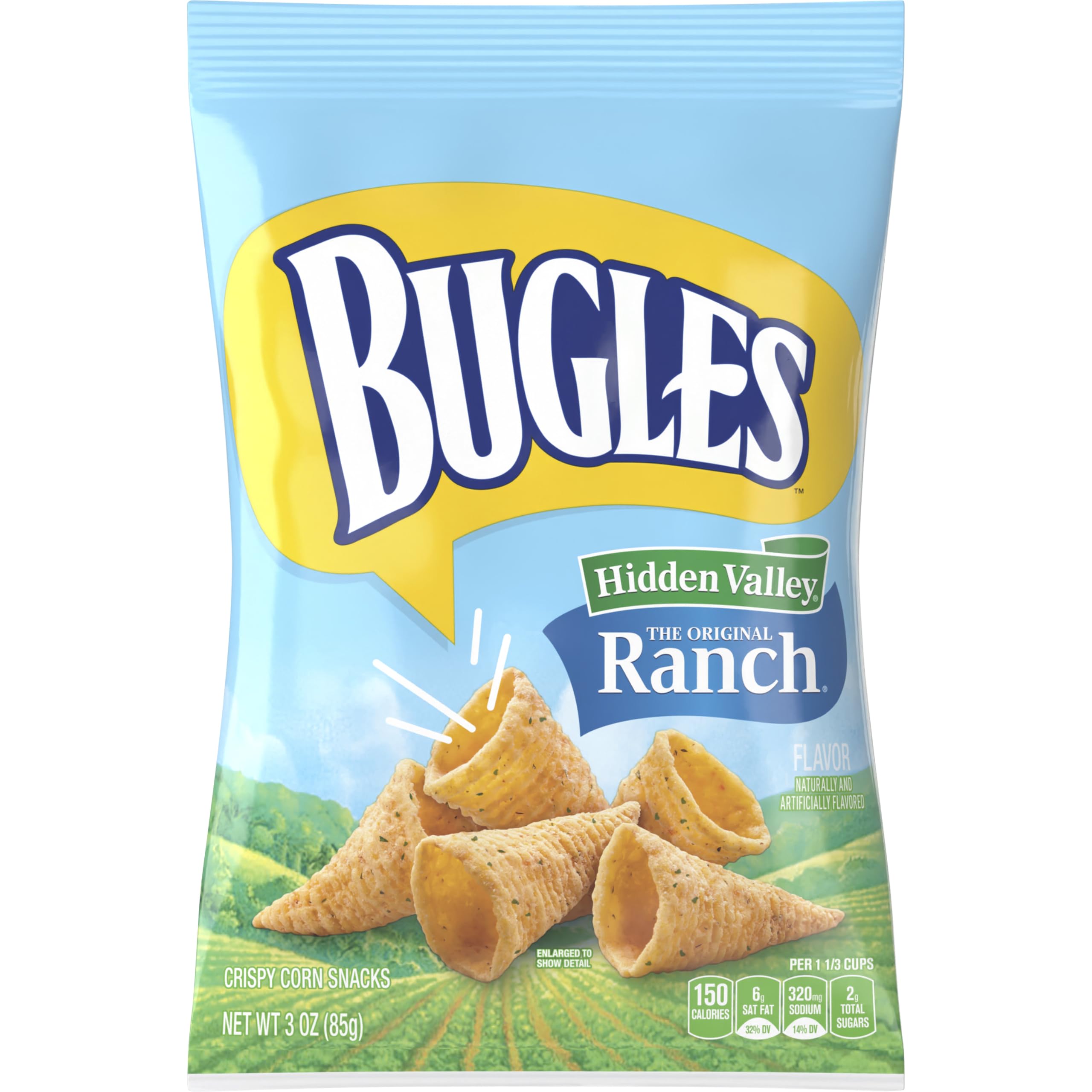 BuglesCorn Snacks, Ranch, 3 Oz (Pack of 6)