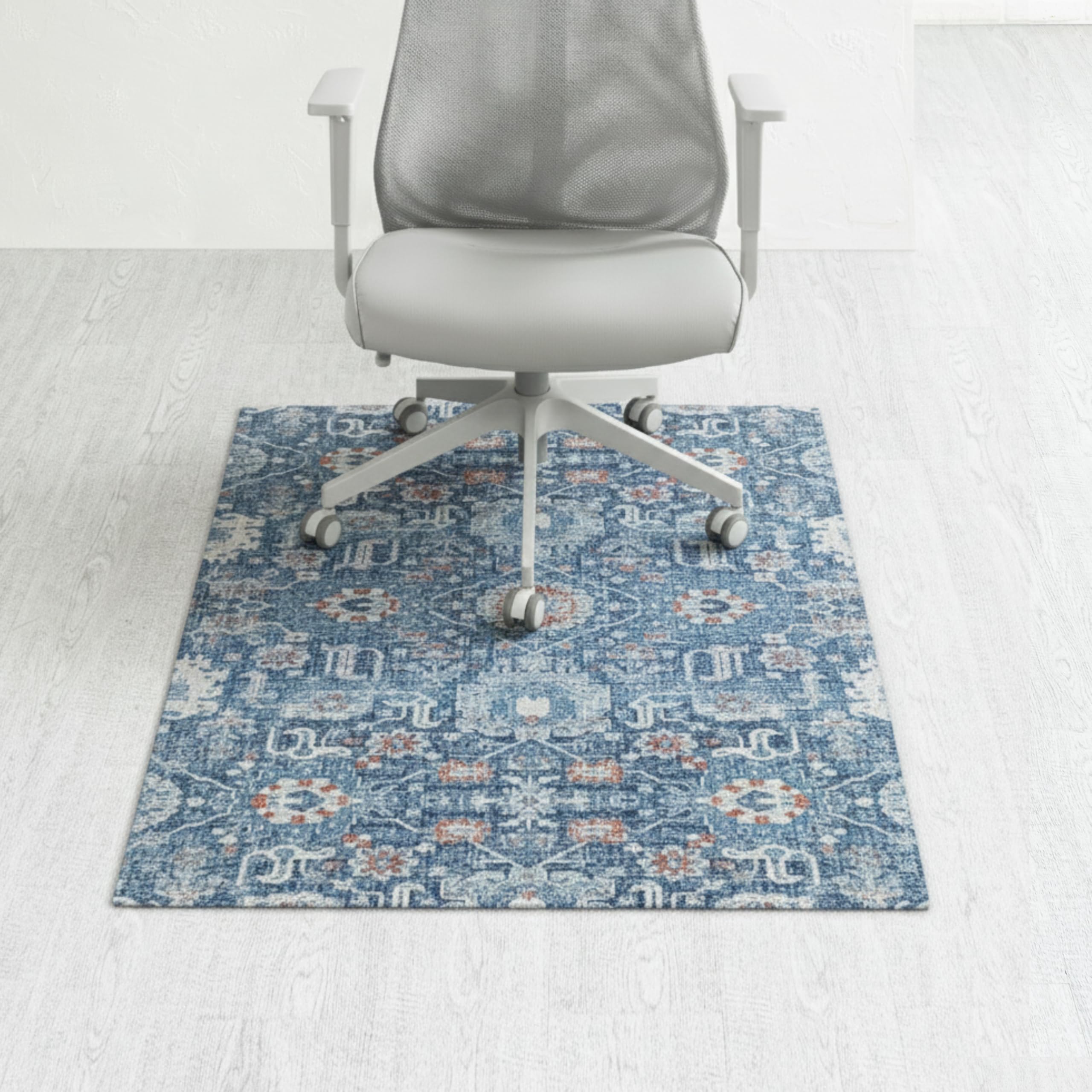 Anji Mountain Rug'd Office Chair Mat for Carpet & Hardwood Floor - Jacquard Woven, Anti-Slip Backing, Low Pile, Floor Protector Desk Chair Mat, Office