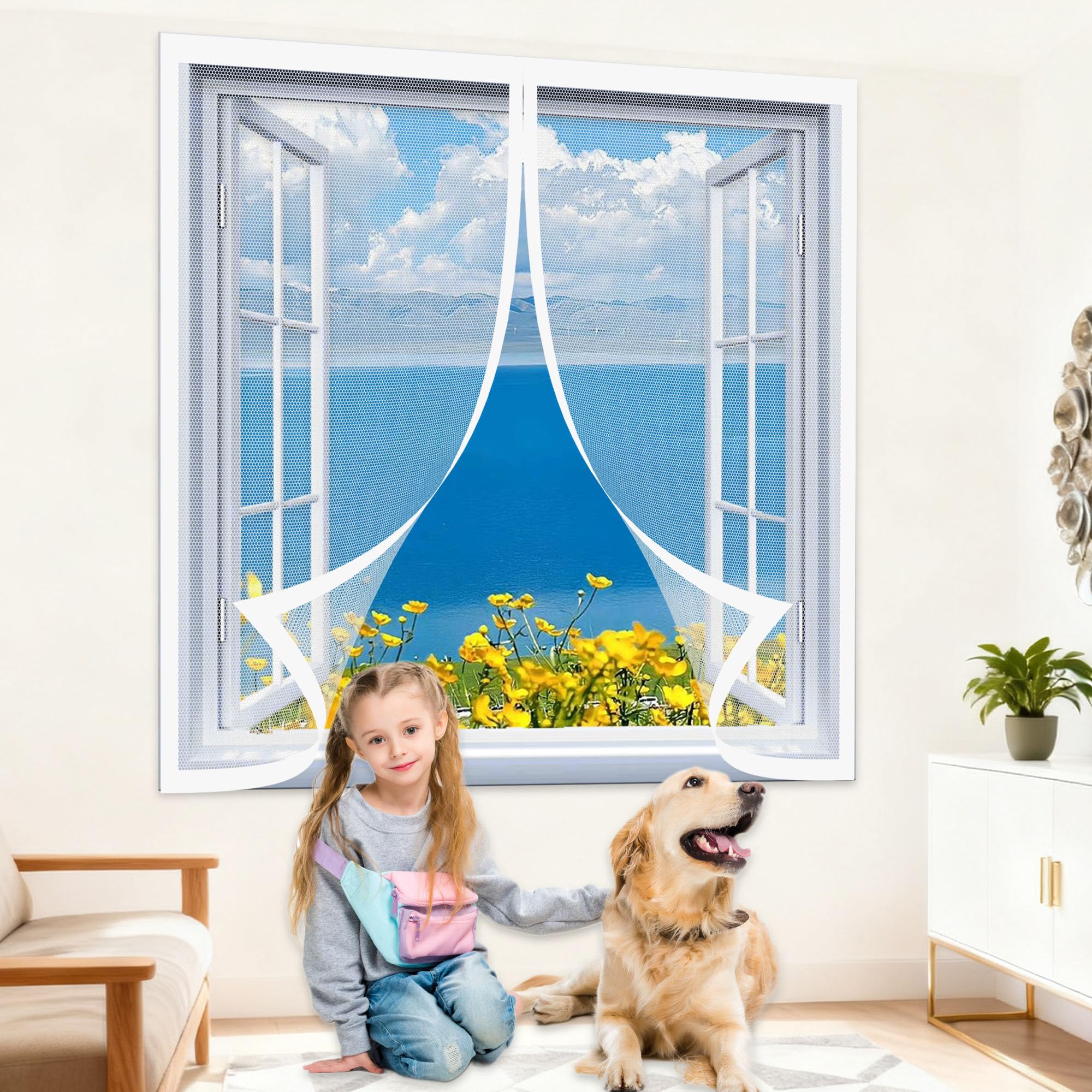Moustiquaire pour fenetre facile a installer sans percage