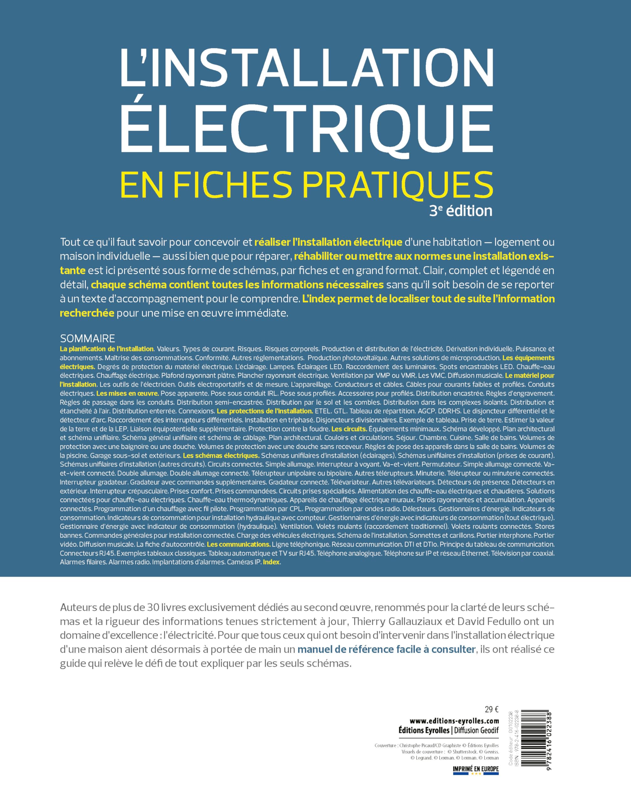 L'installation électrique en fiches pratiques: Troisième édition