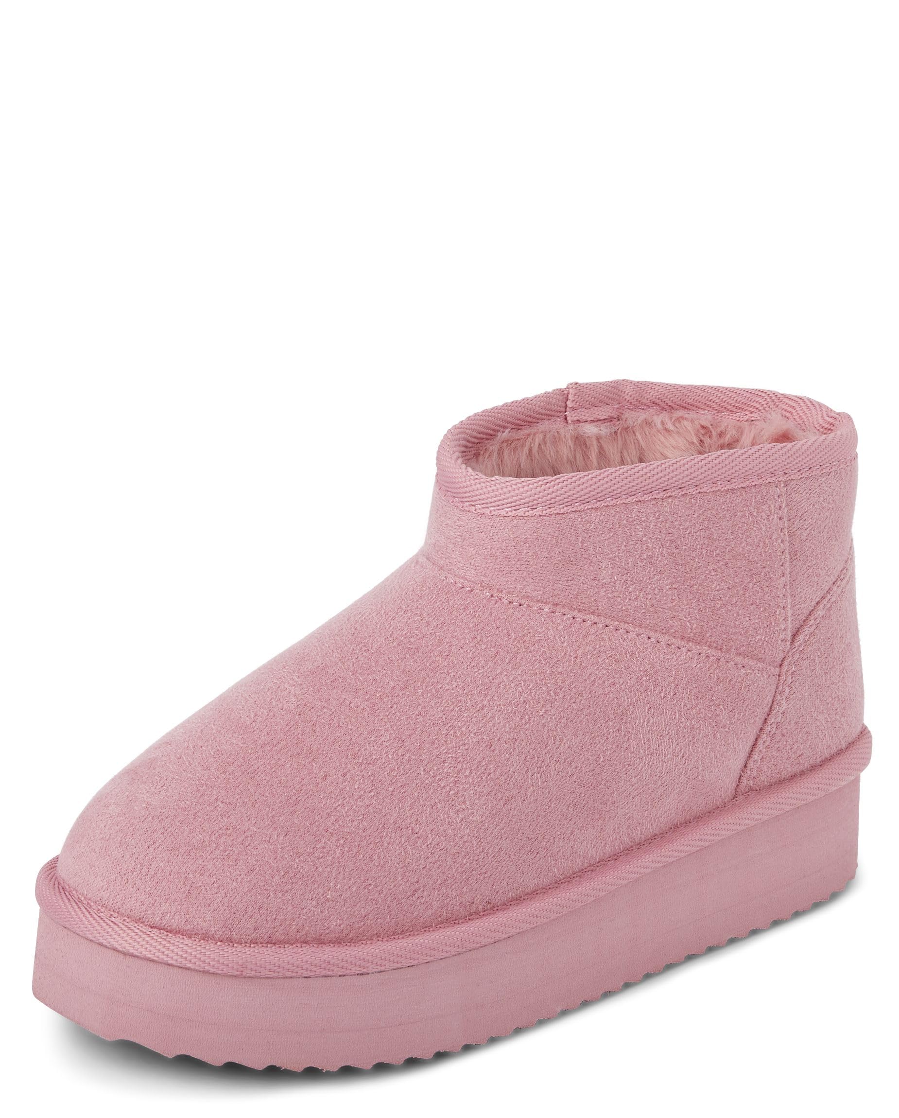 The Children's PlaceGirls' Mini Ankle Platform Boot, Faux-Fur Lined