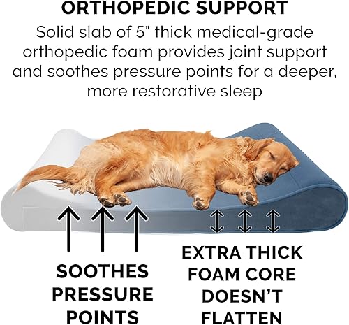 Miniatura 5 de Furhaven Luxe Lounger Dog Beds for SmallMediumLarge Dogs  Cats - Orthopedic Cooling Gel Memory Foam  More Arcilla de microterciopelo (contorno).,
