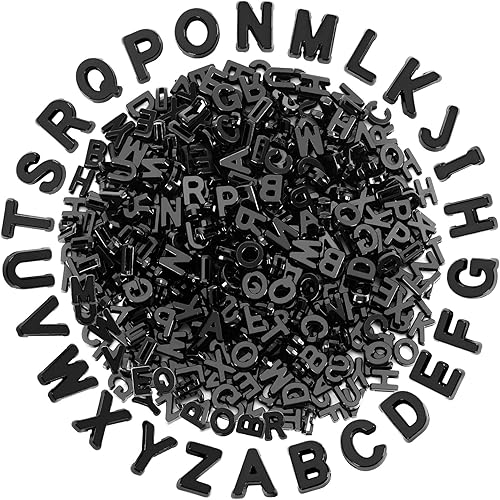 Vista 29 de Augshy 700 cuentas de letras blancas del alfabeto para hacer bricolaje (0.236 pulgadas)