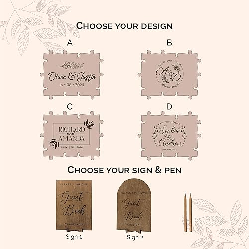 Miniatura 5 de I Love You Box  Wedding Guest Book  Wedding Planning Book And Organizer  Custom Puzzle  Craft Box  Wooden Heart  2024 Graduation Party Decorations