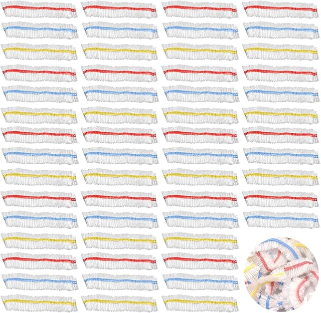 Eruinfang 100 Pcs Fresh Keeping Bags Plastic Cling Film Bag Shrinkable Food Storage Covers Bags Universal Food Preservation Cover Bags for Pet Food Ttins Fruit Vegetable Meat Preservation