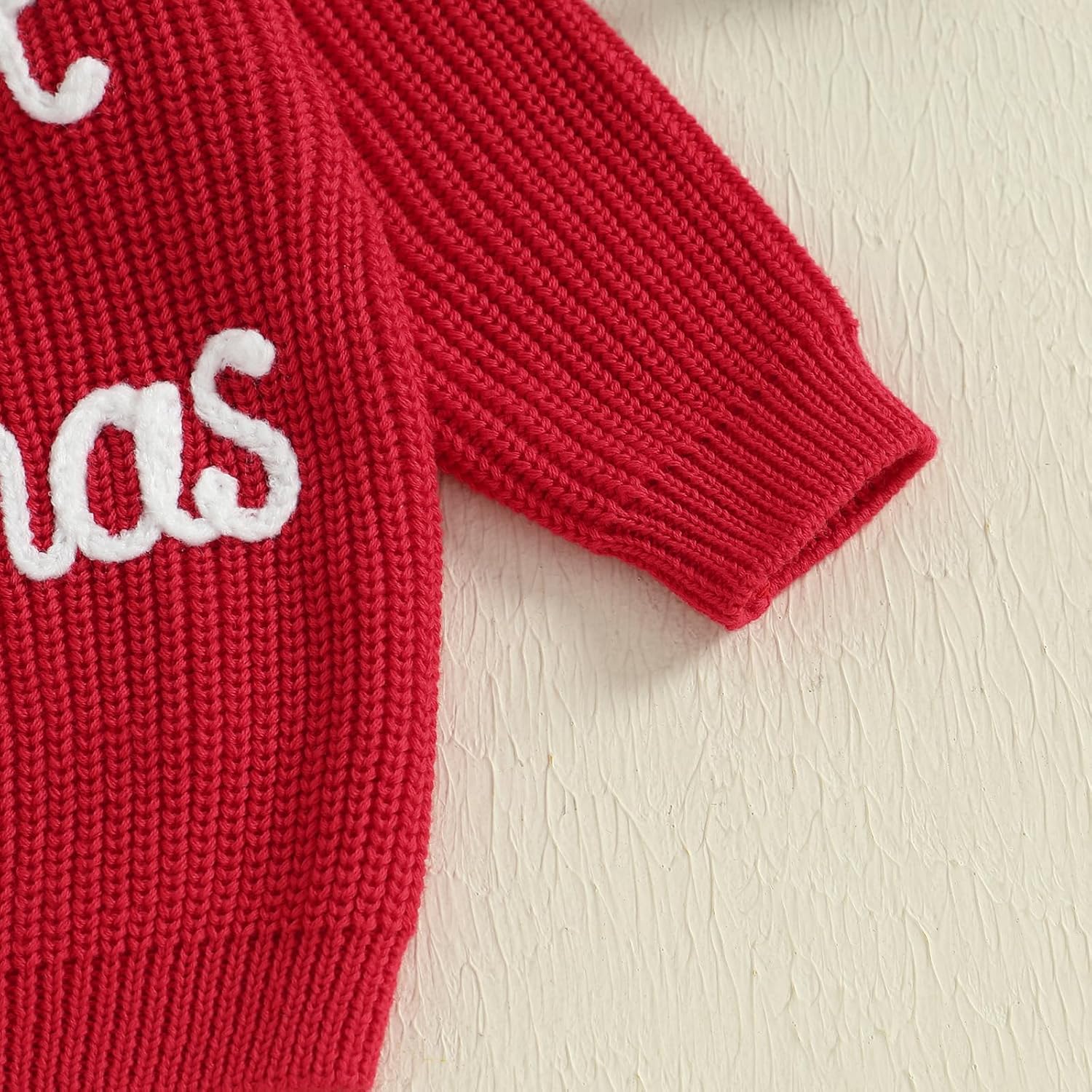 My First Christmas Baby Girl Outfit Infant Chunky Knitted Sweater Oversized Pullover Sweatshirt Xmas Winter Clothes - Image 6