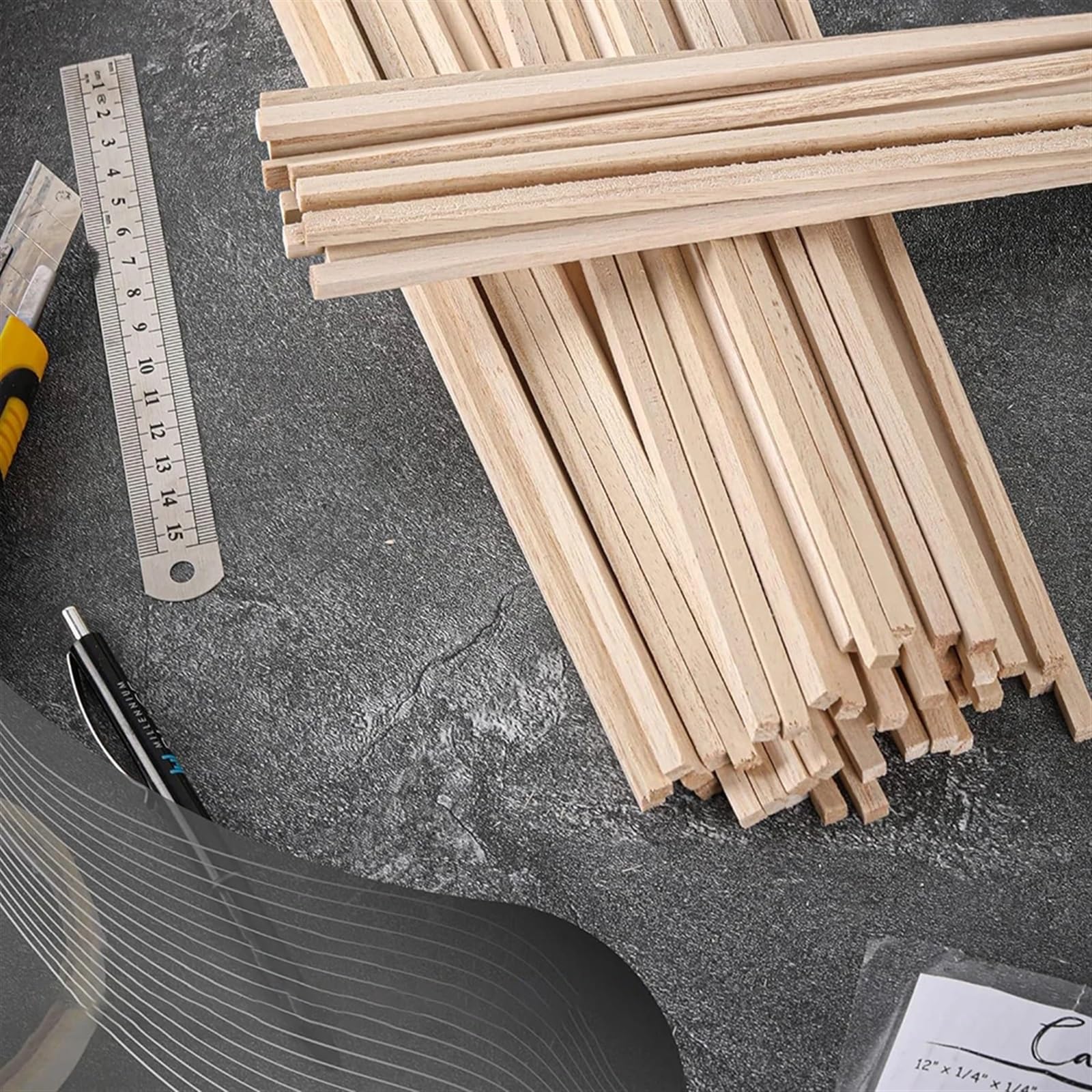 Bâtonnets En Bois Pour Loisirs Créatifs 1000 pièces 10CM * 3.0MM * 3.0MM bâton de bois de balsa bricolage modèle jouet fabrication artisanat en bois fait à la main