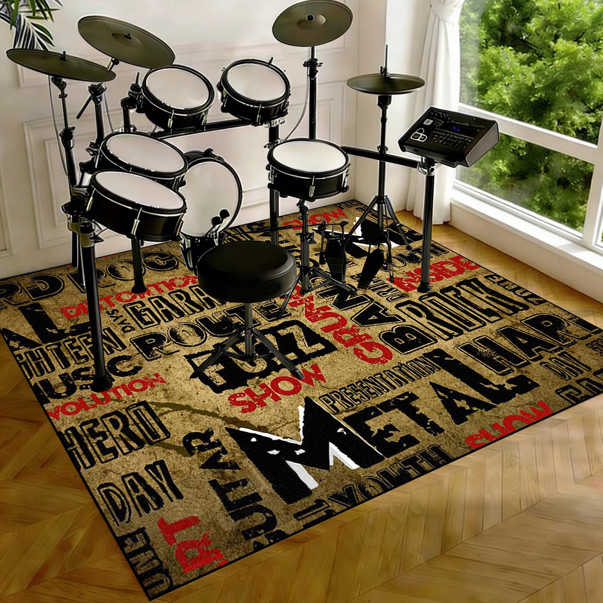 Tapis de batterie insonorisé pour stopper les vibrations au sol 200x160