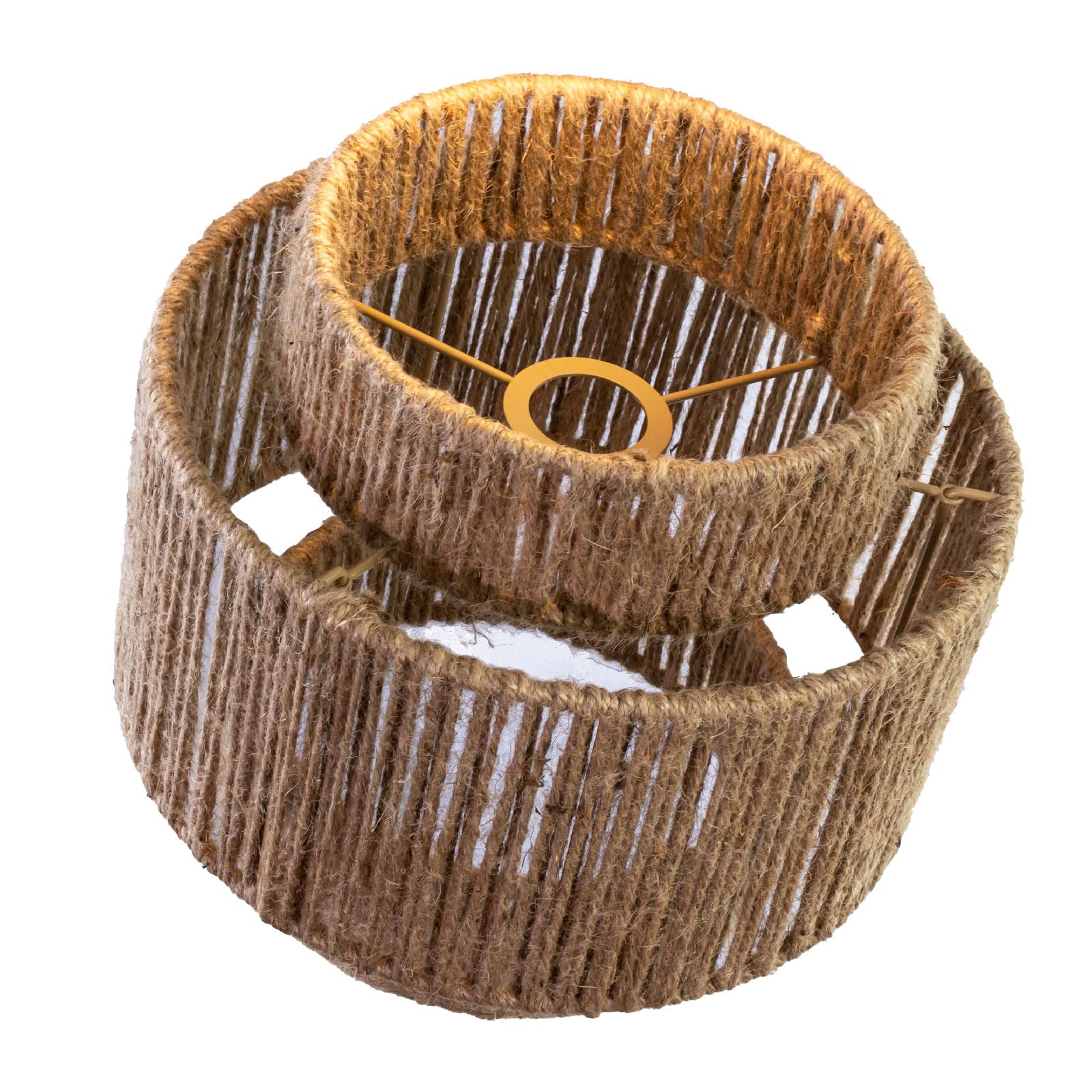 Osasy Lampshade Table Lamp Wooden Pendant Lamp Rattan Lampshade Boho Basket Lampshade Ceiling Table Lamp Pendant Lampshades (Brown, 14 cm Diameter 15 cm Height)