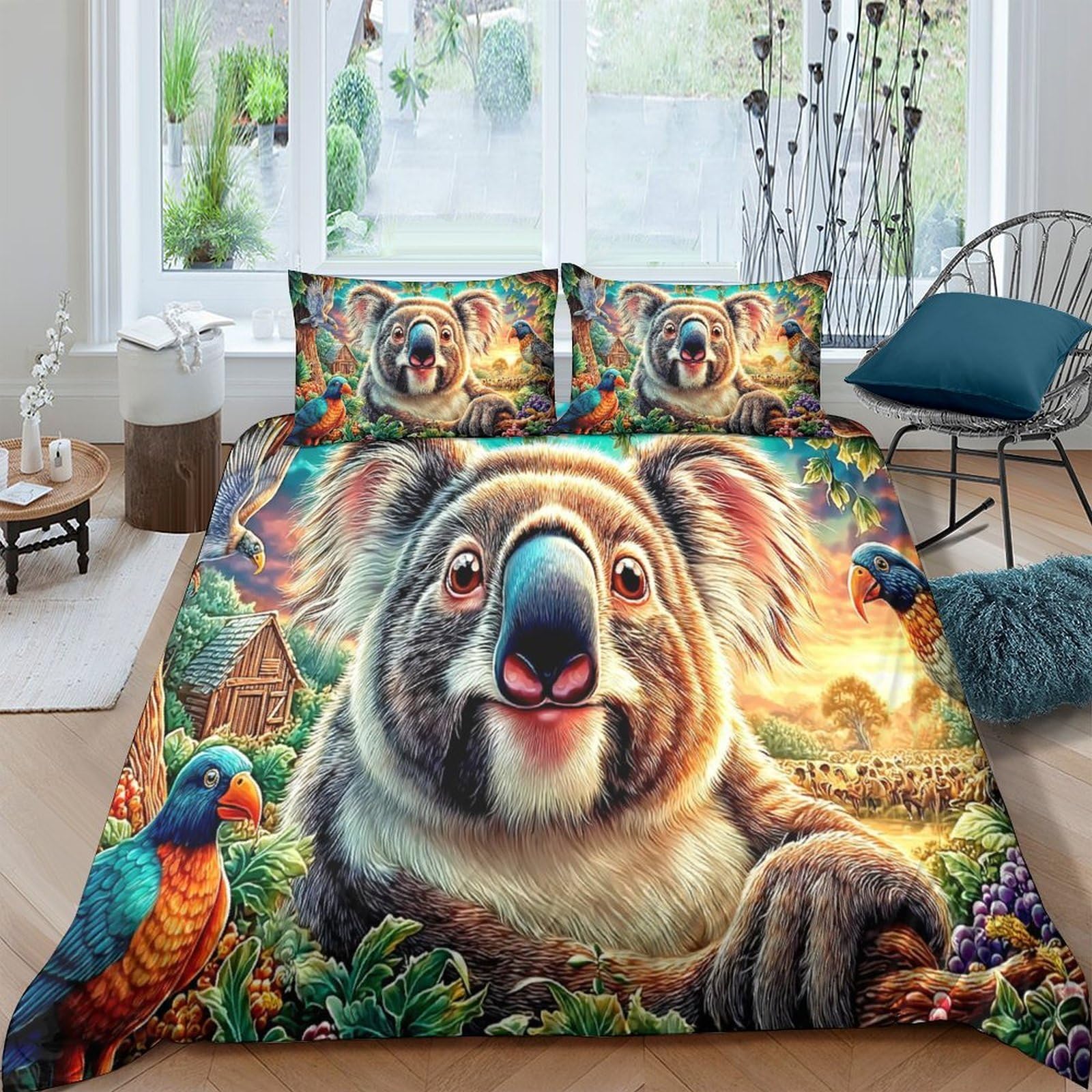 Parure de lit Koala de Ferme 260x220cm pour transformer l'ambiance de la chambre