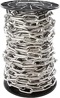 RCH Hardware CH-S59-06-PN-72 Steel Fixture Chain, Polished Nickel (72FT-REEL)