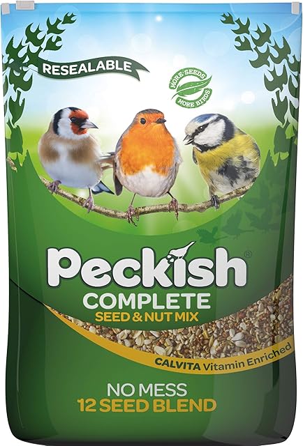 Peckish Complete Seed and Nut No Mess Wild Bird Food Mix, 12.75kg