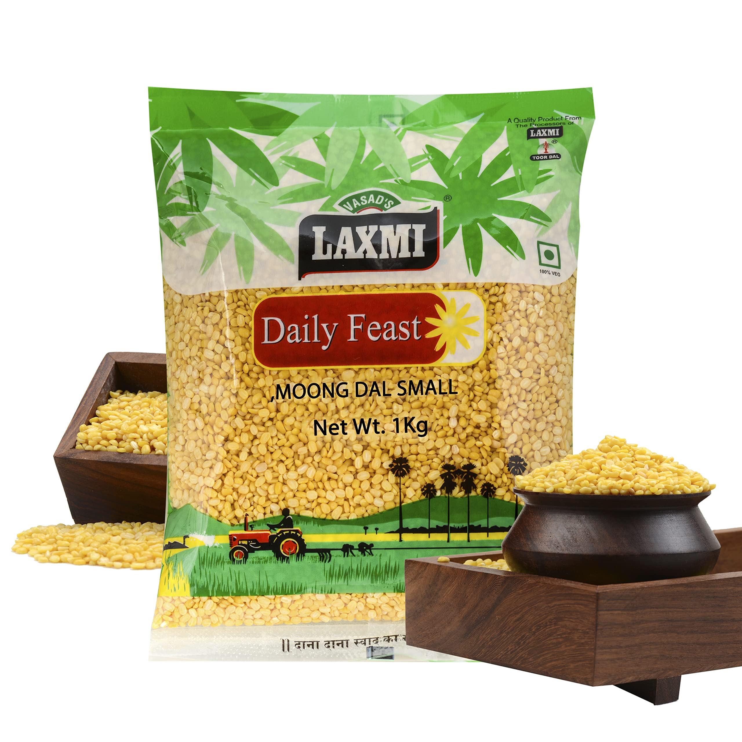 Laxmi Daily Feast Small Moong Dal Beans Without Skin 1 Kg | Mung Dal Yellow | Split Mung Beans Without Skin (B07KZNZBVC) Amazon Price History, Amazon Price Tracker