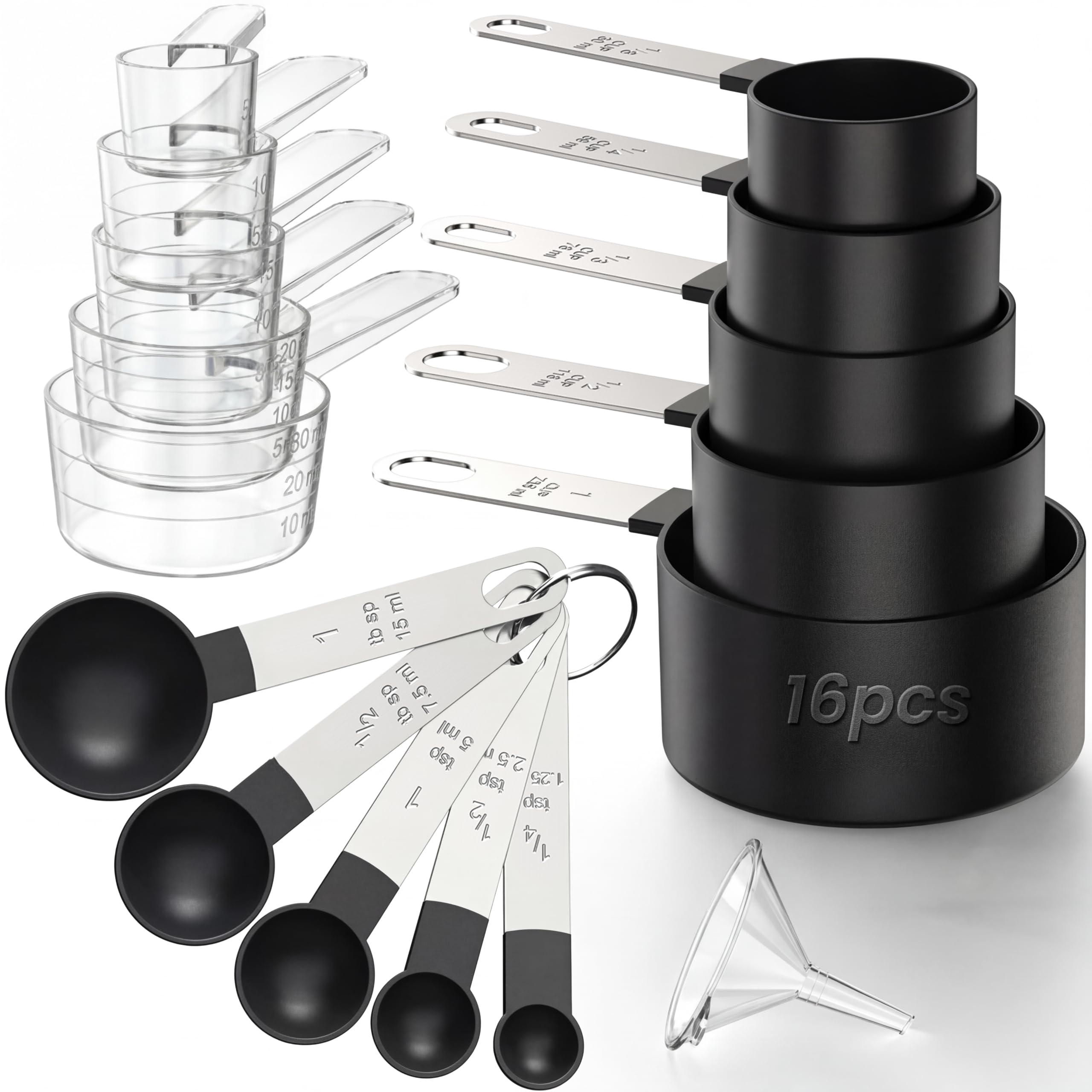 THLHKD 16PCS Measuring Cups and Spoons Set