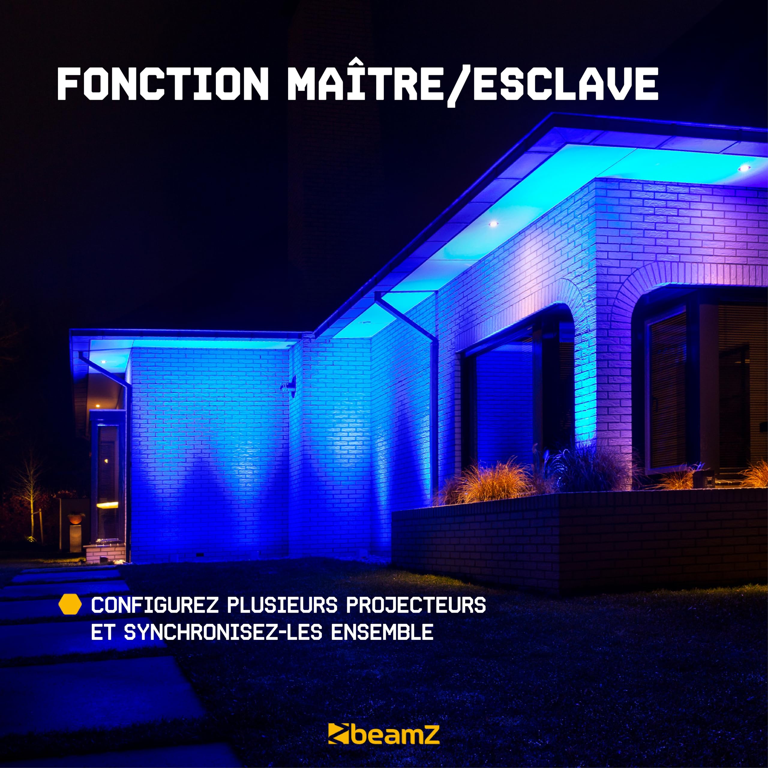 BeamZ BBP94W - Lot de 6 Projecteurs PAR Uplight sur Batterie RGBWA WDMX 48 Watts et Valise - Autonomie 9H, Idéal pour Éclairage de Salle, Mariage, Jardin, Architecture, Hôtel, Restaurant
