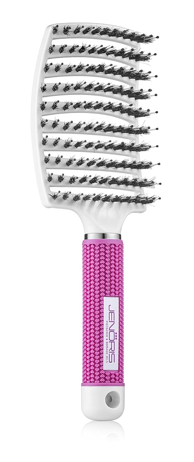JENORIS Contouring Vent Paddle Brush; Salon quality Vent Brush the ultimate styling tool for blowouts. Prevents harmful heat damage and anti-static making styling easy with great results JENORIS Contouring Vent Paddle Brush; Salon quality Vent Brush the ultimate styling tool for blowouts. Prevents harmful heat damage and anti-static making styling easy with great results