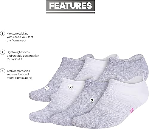 Miniatura 2 de adidas womens Women's Superlite Badge of Sport 6-pack No Show