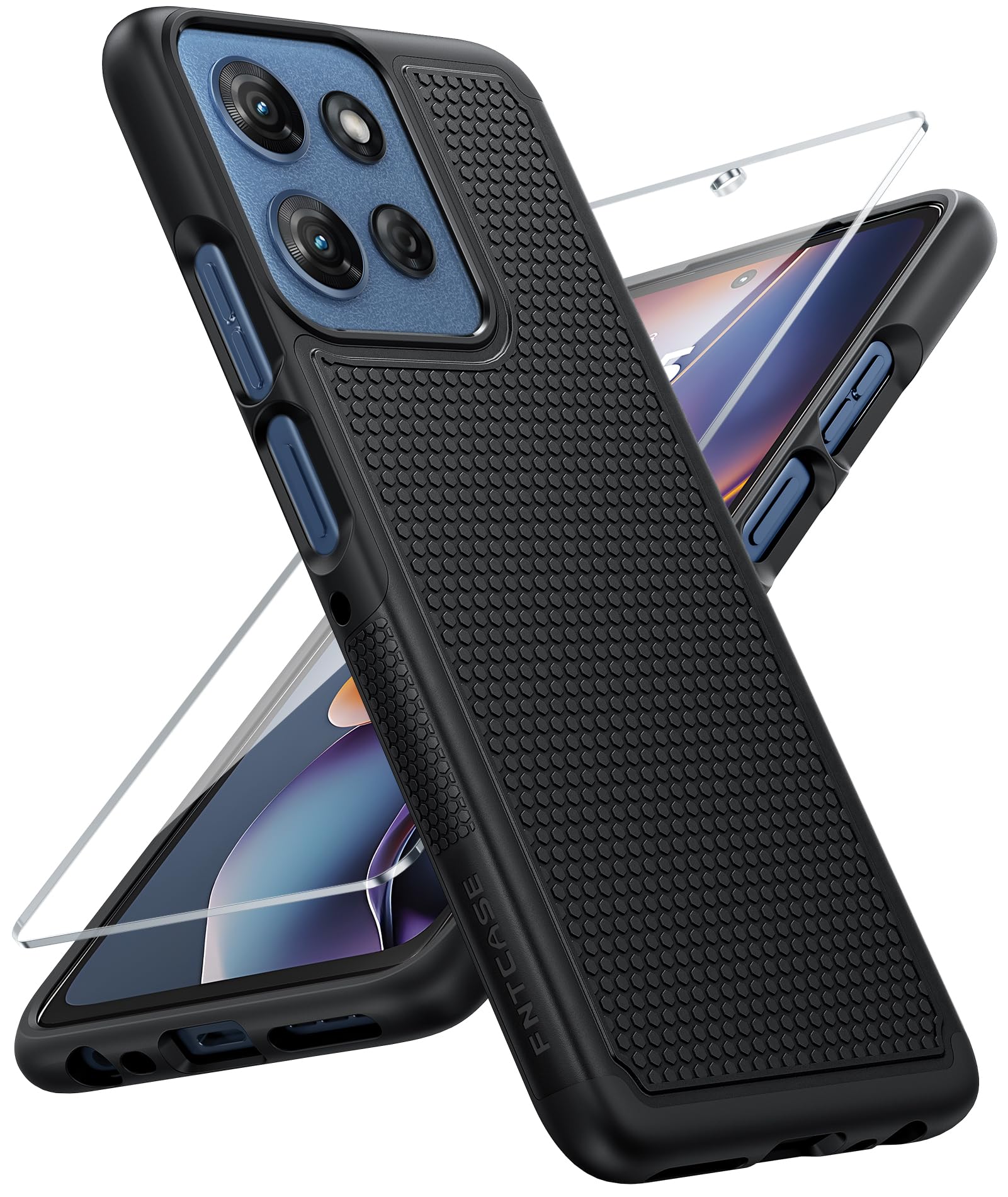 FNTCASE for Motorola Moto G-5G-2025 Case: Moto G Power 2025 Case Dual Layer Protective Heavy Duty Cell Phone Cover Shockproof Rugged with Non Slip Textured - Military Protection Bumper for Moto G 2025Recycled Claim Standard Blended