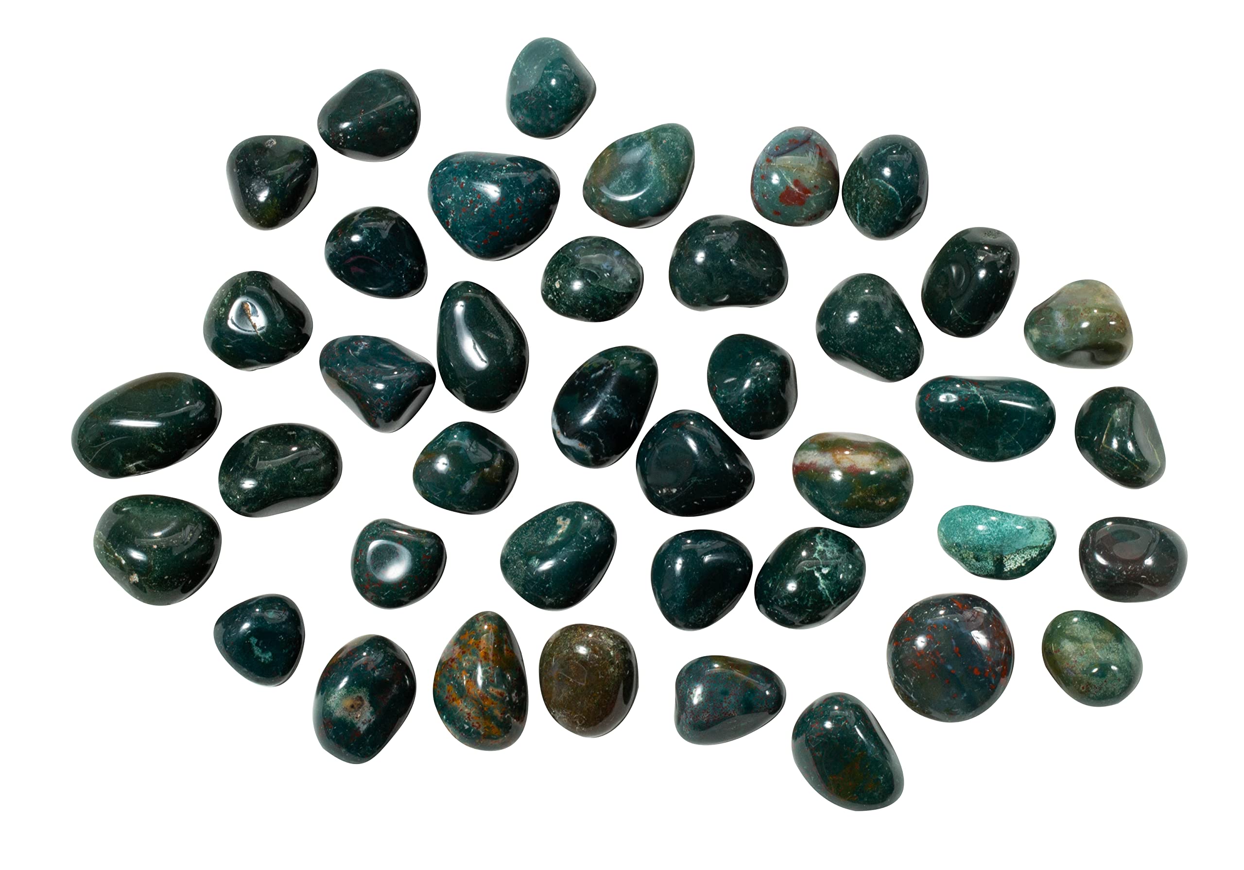 | Tumbled Stones | Bloodstone | 1/2 LB | Bulk Crystals, Healing Stones, Spiritual Gifts for Women, Reiki, Chakra, Witchcraft, Yoga, Meditation Accessories