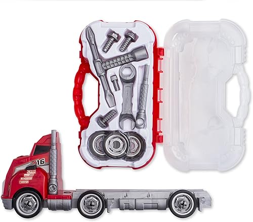 Miniatura 5 de Big Daddy Big Rig Tool Master - Transporte de camiones de juguete con herramientas para desmontar, construir y construir. Consigue a tu hijo este