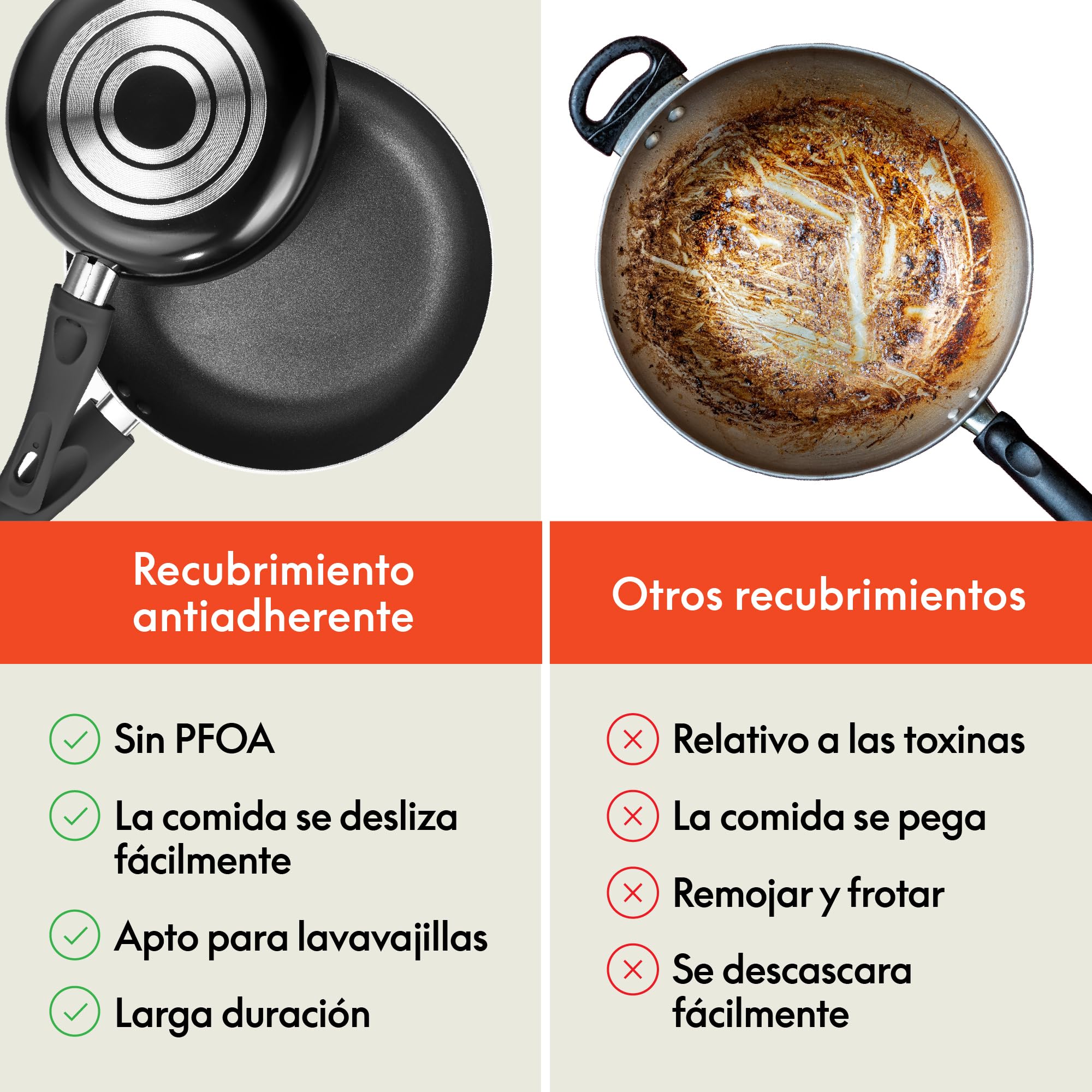 bella batería de cocina antiadherente con tapas de cristal, Bandejas para horno de aluminio, ollas, sartenes, cuencos de almacenamiento y utensilios, compatible con todas las estufas, 21 piezas, negro